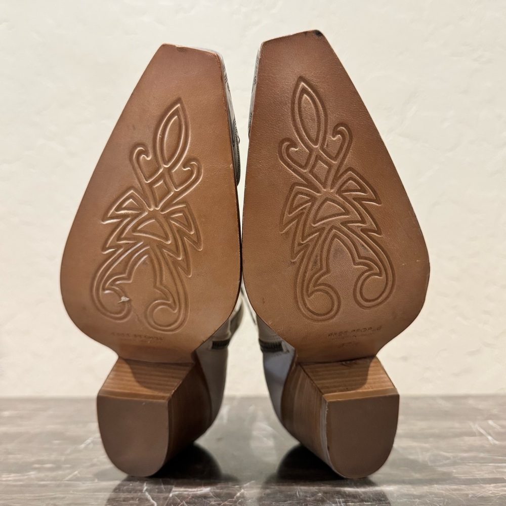 NEW Free People Brayden Leather Western Boots - Picture 11 of 13